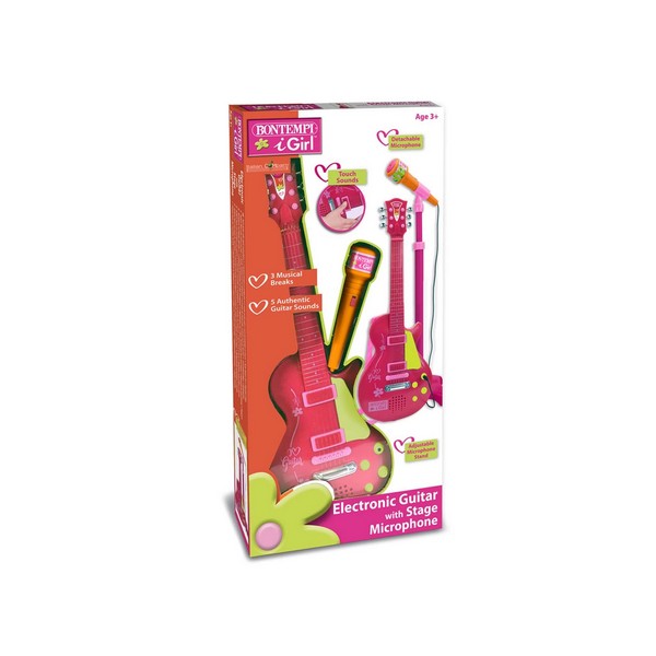 Продукт Bontempi - Електронна рок китара за момичета - 0 - BG Hlapeta